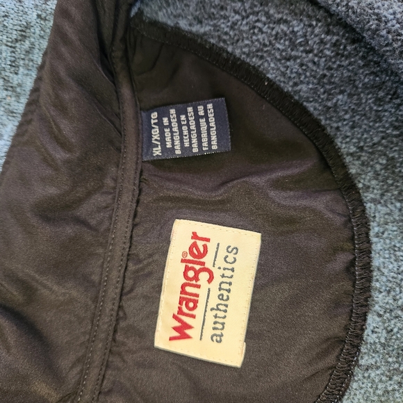 Wrangler Authentics Men's Marled Knit Pullover 1/4 Zip Sweater in Blue Size XL - Picture 6 of 9